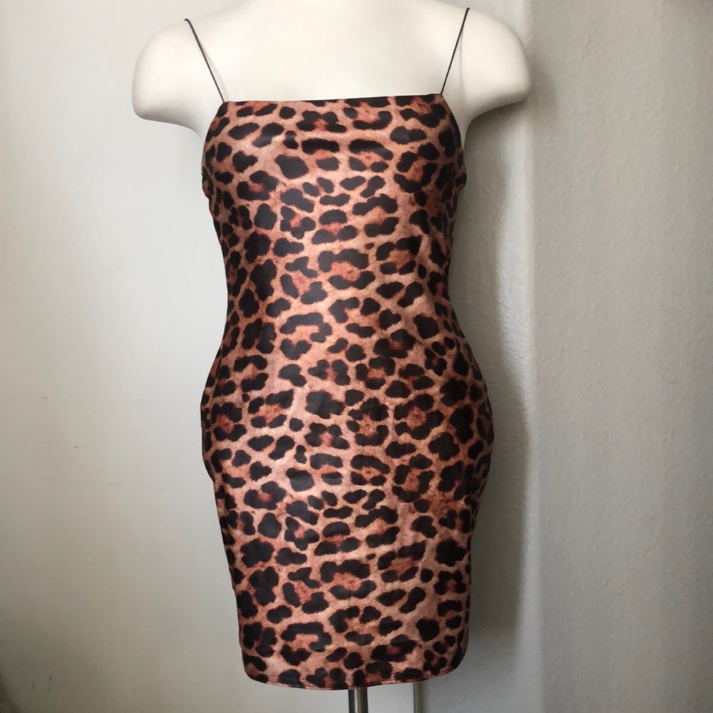 Topshop Animal Print Mini Dress
